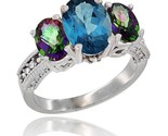 Dies 3 stone oval natural london blue topaz ring mystic topaz sides diamond accent thumb155 crop