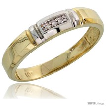 Size 7.5 - 10k Yellow Gold Ladies&#39; Diamond Wedding Band, 5/32 in wide -Style  - £150.72 GBP