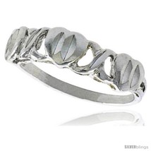 Size 8.5 - Sterling Silver Heart XO Style Hugs &amp; Kisses Ring Polished finish  - £15.04 GBP