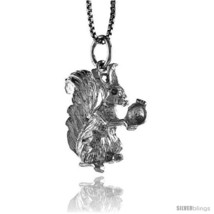 Sterling Silver Squirrel Pendant, 3/4 in  - £40.62 GBP