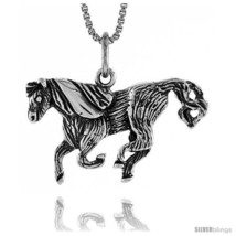 Sterling Silver Horse Pendant, 5/8 in  - £32.85 GBP