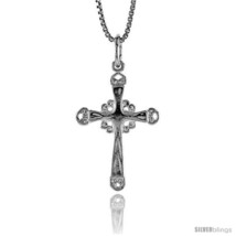 Sterling Silver Cross Pendant, 1 in -Style  - £23.78 GBP