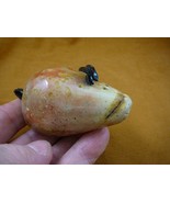 (Y-MOU-400) little tan red MOUSE carving gem FIGURINE SOAPSTONE PERU pet... - £14.88 GBP
