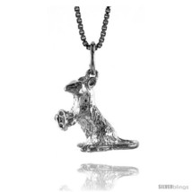 Sterling Silver Chinese Zodiac Pendant, for Year of the RAT, 1/2 in  - £43.09 GBP