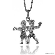 Sterling Silver Zodiac Charm for GEMINI 3/4 in  - $64.74