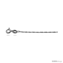 Length 30 - Sterling Silver Italian Twisted Serpentine Chain Very Thin Diamond  - £20.16 GBP
