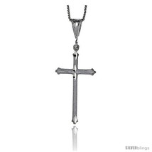 Sterling Silver Cross Pendant, 1 1/2 in -Style  - £39.24 GBP