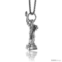 Sterling Silver Statue of Liberty Pendant, 1 in  - £38.92 GBP