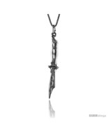 Sterling Silver Switchblade Pendant, 1 3/4 in  - £51.00 GBP