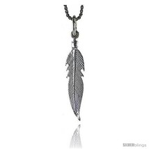 Sterling Silver Feather Pendant, 1 in  - £24.03 GBP