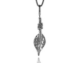 Sterling silver feather pendant 1 1 8 in tall thumb155 crop