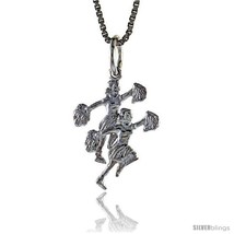 Sterling Silver Small Cheerleaders Pendant, 3/4 in  - £23.86 GBP