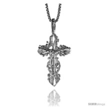 Sterling Silver Crucifix Pendant, 1 in -Style  - £25.80 GBP