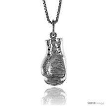 Sterling Silver Boxing Glove (hollow back) Pendant, 7/8 in  - £42.86 GBP