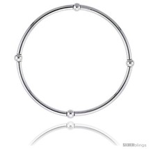 Sterling Silver Stretch Bangle, 4 Section  - $37.40