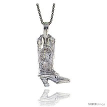 Sterling Silver Cowboy Boot Pendant, 7/8 in  - £31.06 GBP
