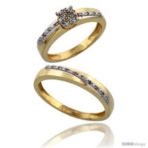 Size 10 - 10k Gold 2-Piece Diamond Ring Set ( Engagement Ring &amp; Man&#39;s Wedding  - £636.59 GBP