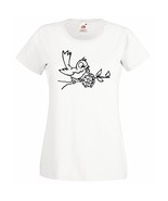 Womens Banksy Street Graffiti T-Shirt; Bird Sparrow with Grenade Bomb Ts... - £19.63 GBP