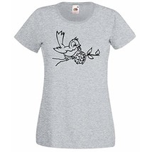 Womens Banksy Street Graffiti T-Shirt; Bird Sparrow with Grenade Bomb Ts... - $24.49