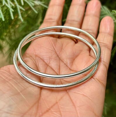 Juego de 2 brazaletes de plata pura de piezas, brazalete de pulsera para...