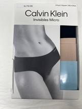 Calvin Klein Women&#39;s Invisibles Seamless Hipster Panties 3 Pack XL - $33.95