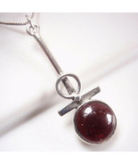 Garnet Cross 925 Sterling Silver Pendant - £7.87 GBP