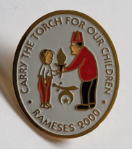 2000 RAMESES FRATERNAL METAL LAPEL PIN CARRY THE TORCH FOR OUR CHILDREN - $19.99