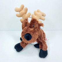 Ganz Webkinz Brown Reindeer Plush Retired HM137 Stuffed Animal No Code 9&quot; - £10.96 GBP