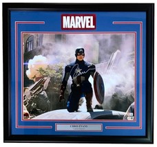 Chris Evans Signed Framed 16x20 Captain America Kneel Photo BAS LOA - $678.99