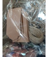 10 Printed Burlap Wine Bags with draw strings Designer Burlap with tags ... - $16.84 CAD