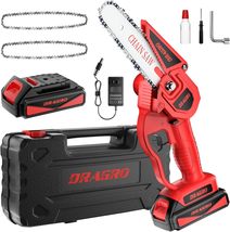 Mini Chainsaw 6 Inch,Cordless Electric Handheld Chainsaw, Two Chains&amp;One... - $28.99