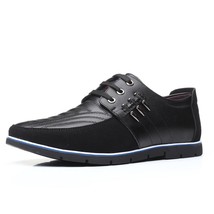 YWEEN Men leather shoes  brand  Lace up Men Casual Shoes Male Solid Comfortable  - £41.42 GBP