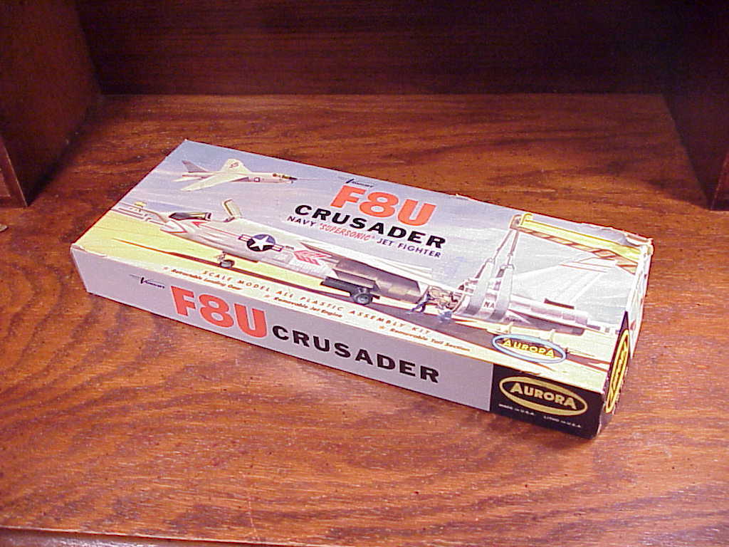 Aurora F8U Crusader Model Kit No. 119-100 Box Only - $9.95