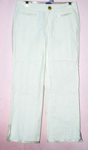 Banana Republic Martin White Striped Woman&#39;s Pants Capris Cropped Size 0 NEW - £22.02 GBP