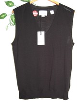 Energie Men&#39;s Black Wool Solid Thin Sweater Vest Casual V-Neck Size XL NEW - £26.90 GBP