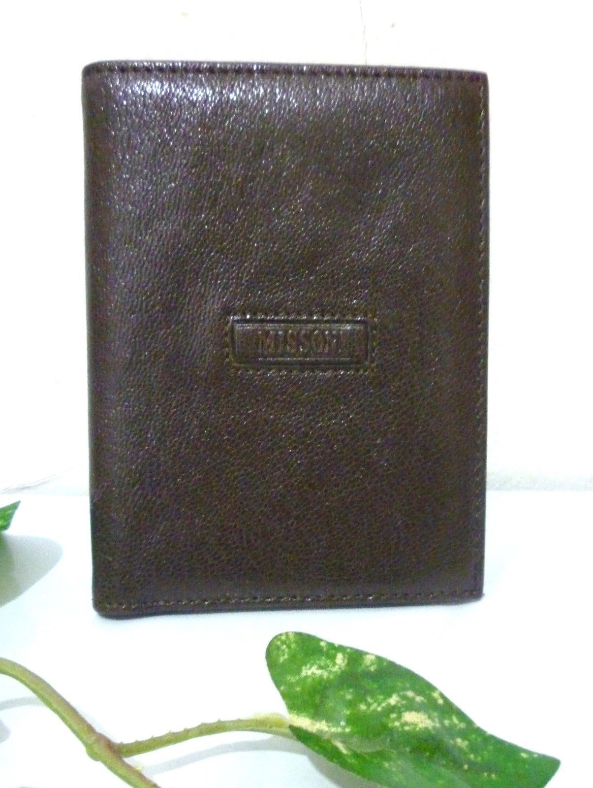 Missoni Dark Brown Textured Leather Bifold Mens Wallet 100419195 U254 - $109.32
