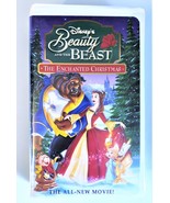 Walt Disney Beauty &amp; The Beast The Enchanted Christmas VHS Tape  Clamshe... - £3.92 GBP