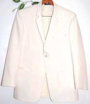 Perry Ellis Off White Men&#39;s Dress Jacket Blazer One Button Regular Size 40 R NEW - £109.54 GBP