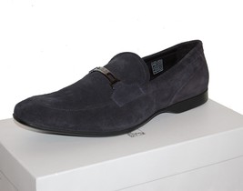 Versace Navy Loafer Dress Men's Suede Shoes Size US 12 EU 45 $495 - £292.84 GBP