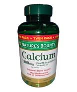 Calcium &amp; Vitamin D by Nature&#39;s Bounty 1200mg Calcium 1000IU Vit D3 120 ... - $24.63