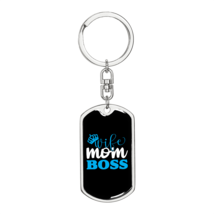 To My Wife  Wife Mom Boss Blue Stainless Steel or 18k Gold Premium Swivel Dog T - £29.73 GBP+