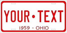 Ohio 1959 Personalized Tag Vehicle Car Auto License Plate - £13.18 GBP