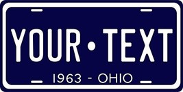Ohio 1963 Personalized Tag Vehicle Car Auto License Plate - £13.13 GBP