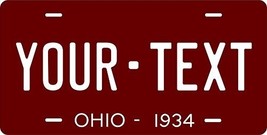 Ohio 1934 Personalized Tag Vehicle Car Auto License Plate - £13.12 GBP