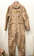 GENUINE US AIR FORCE TAN NOMEX FIRE RESISTANT FLIGHT SUIT CWU-27/P - 44R. - $55.00