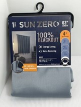 New SUN ZERO 1 Panel 40&#39;&#39;X63” 100% Blackout (4+ Class) Avery  Gray Curtain - £10.95 GBP