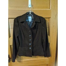 TR Bentley Velvet Blazer Size 8 Suit Jacket Brown Lined Womens Vintage - £15.96 GBP