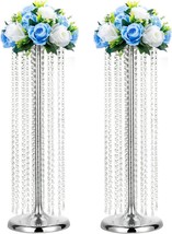 Elegant Wedding Decor Flower Centerpiece Road Leads With Chandelier Acrylic - £53.38 GBP