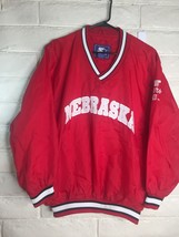 1990s Nebraska Cornhuskers Starter Jacket Size Xl Pullover - Stretch Waist Cuffs - £34.52 GBP