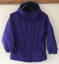 Vtg LL Bean LL Kids Purple Blue Multicolor 80s Parka Coat Small - £765.48 GBP